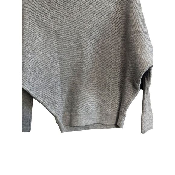 Pink Lily feeling your best off the shoulder gray rubbed sweater size large - Picture 8 of 9
